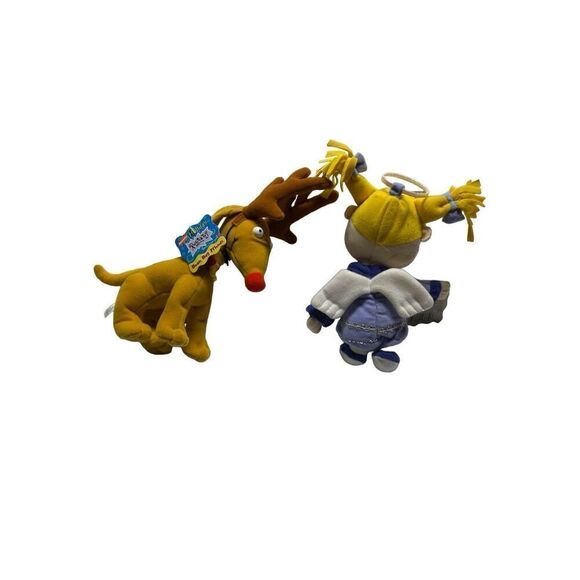 Rugrats Spike and Angelica Stuffed Christmas Reindeer and Angel NWT - Picture 2 of 7